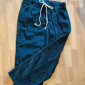 Aerie Corduroy Wide Leg Baggy Pants Medium(Short) Green